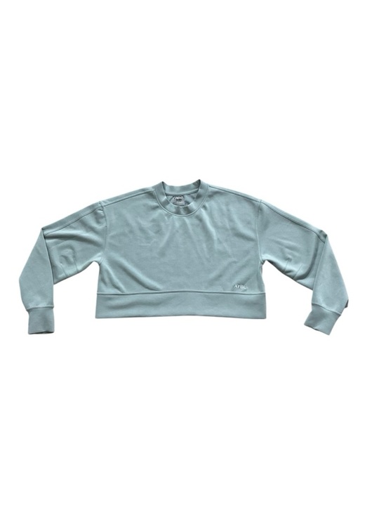 AYBL Tops - AYBL Cropped Sweatshirt Womens Small Green Athleisure Gym Pullover